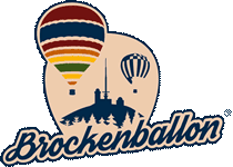 Heißluftballon über Brockenberg im Harz