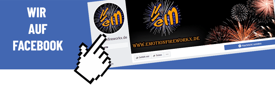 EmotionFireworkx Facebook Seite mit Feuerwerk