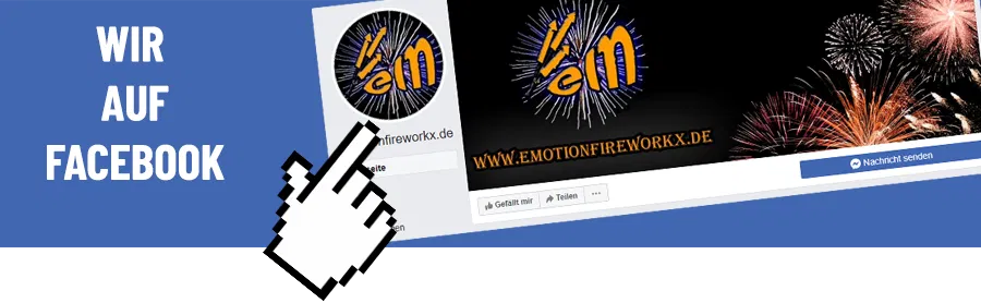 EmotionFireworkx Facebook Seite mit Feuerwerk