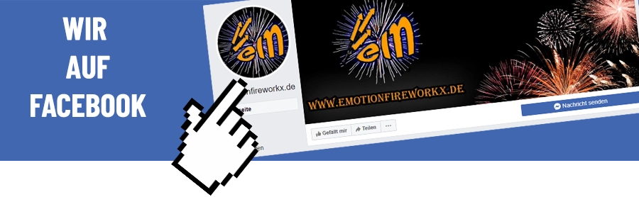 EmotionFireworkx Facebook Seite mit Feuerwerk